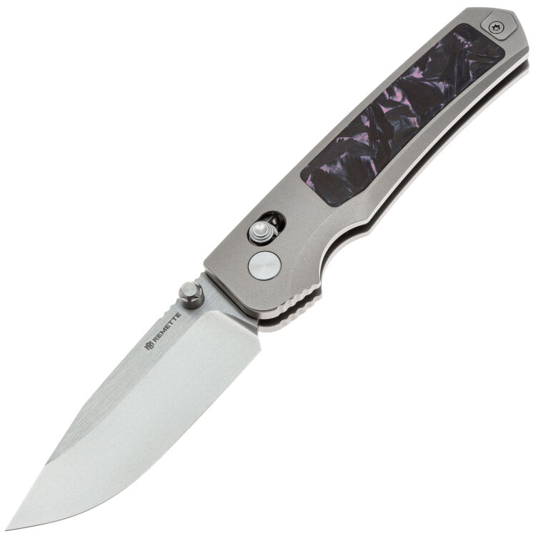 Нож Remette Aurora сталь M390 рукоять Purple/Black CF/Titanium (AURA-P)
