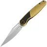Нож Kizer Raze stonewash сталь S45VN рукоять Carbon Fiber/Gold Titanium