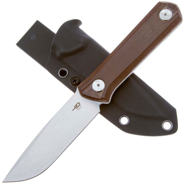 Нож Bestech Hedron stonewash сталь D2 рукоять Micarta (BFK02D)