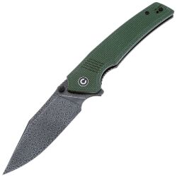 Нож CIVIVI Tranquil сталь Damascus рукоять Green Canvas Micarta (C23027-DS1)