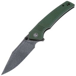 Нож CIVIVI Tranquil сталь Damascus рукоять Green Canvas Micarta (C23027-DS1)