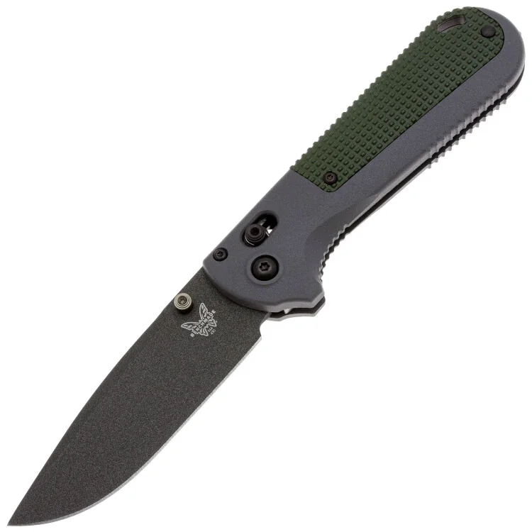 НожBenchmadeRedoubtстальCPM-D2рукоятьGreen/GrayGrivory(430BK)