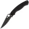 Нож Spyderco Military 2 DLC Serrated сталь S30V рукоять Black G10 (C36GSBK2)