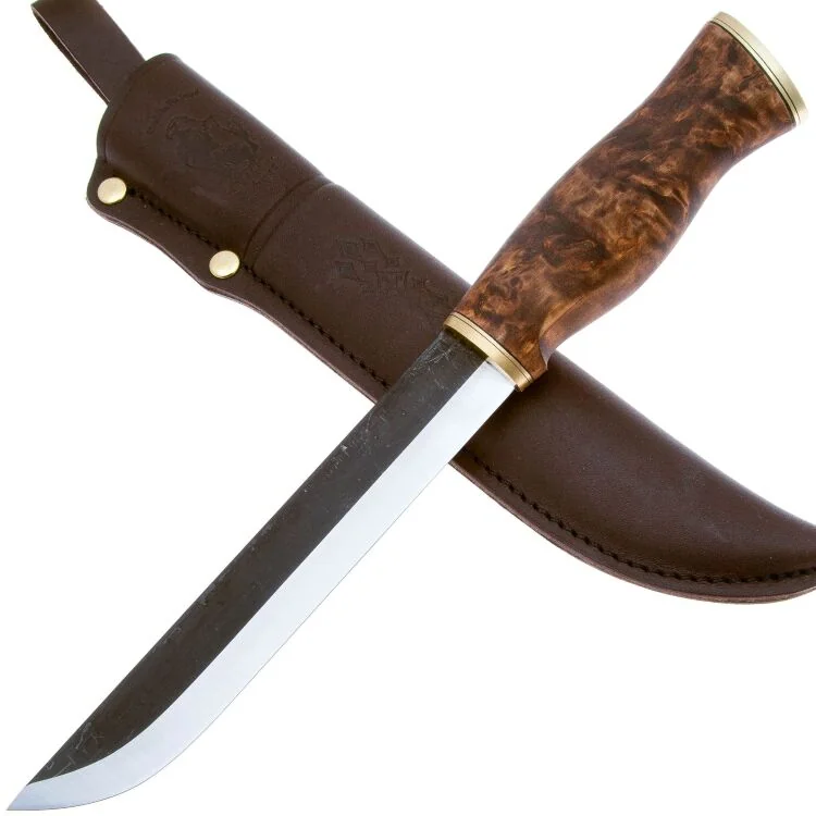 Нож Ahti Puukko Leuku 18 сталь W75 Carbon steel рукоять карельская береза (9618)