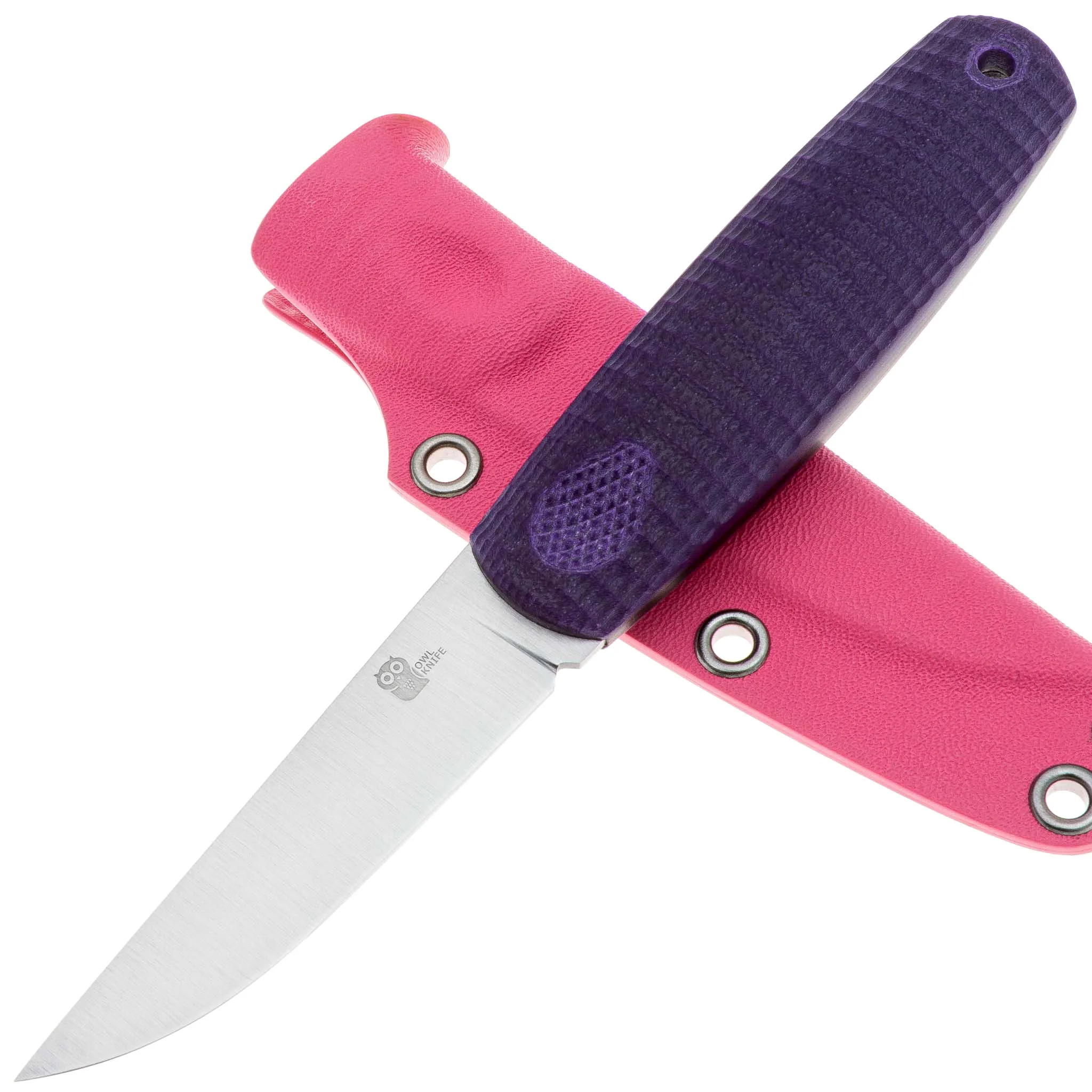 置物  / Northern owl with foot Нож Owl Knife North-XS JM390 фиолетовая G10 | Магазин ножей Forest