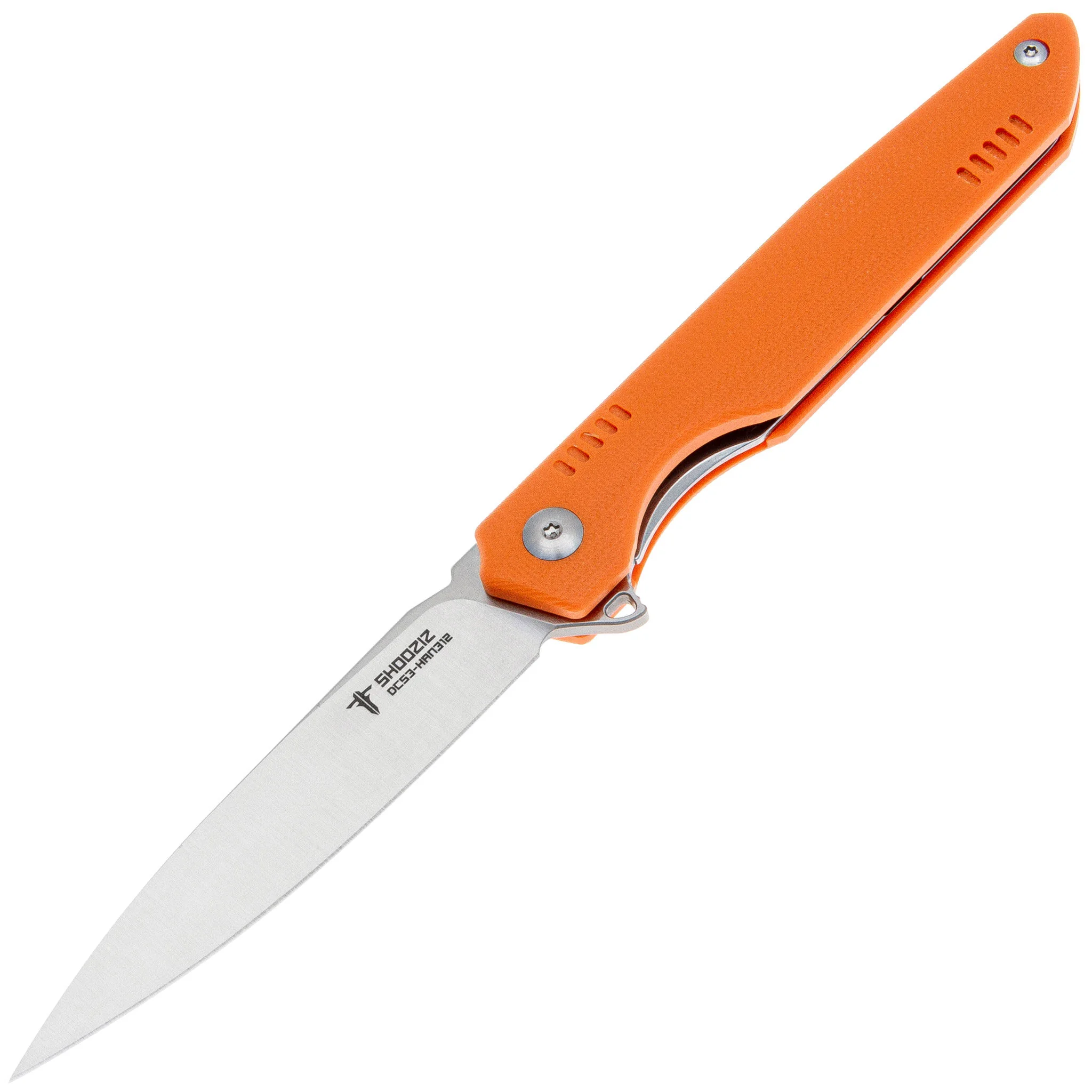 Нож SHOOZIZ HAN312 satin Orange G10 | Магазин Forest-Home