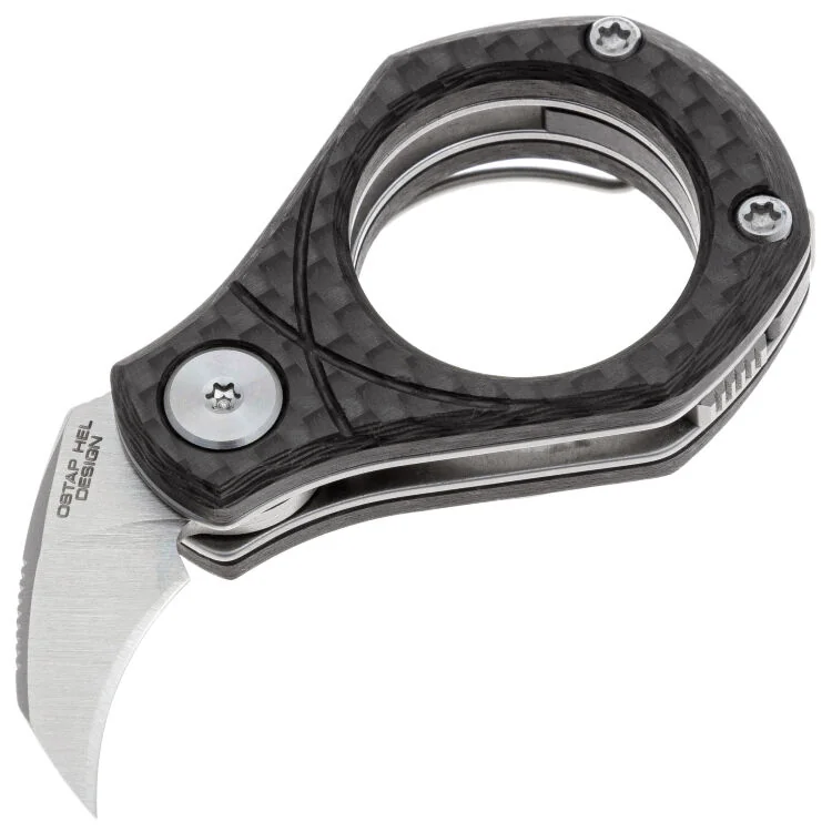 НожCIVIVIPyrussatinсталь14C28NрукоятьTwillCarbonFiber(C23038-3)
