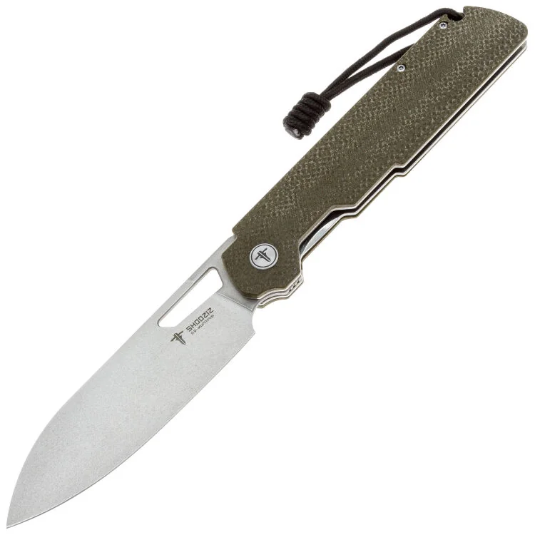 Нож SHOOZIZ XUN119B сталь D2 рукоять Green Micarta