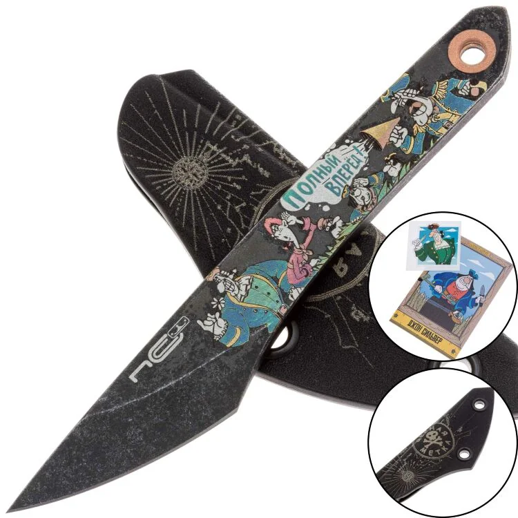 НожN.C.CustomкиридашиОстровСокровищblackwashстальAUS-8