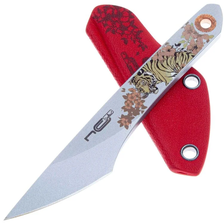 НожN.C.CustomкиридашиTigerRedKydexbeadblastстальAUS-8