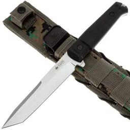 Нож Kizlyar Supreme Aggressor AUS-10Co Stonewash Black Kraton