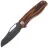 Нож Petrified Fish Raptor black сталь D2 рукоять Orange/Black Damascus G10