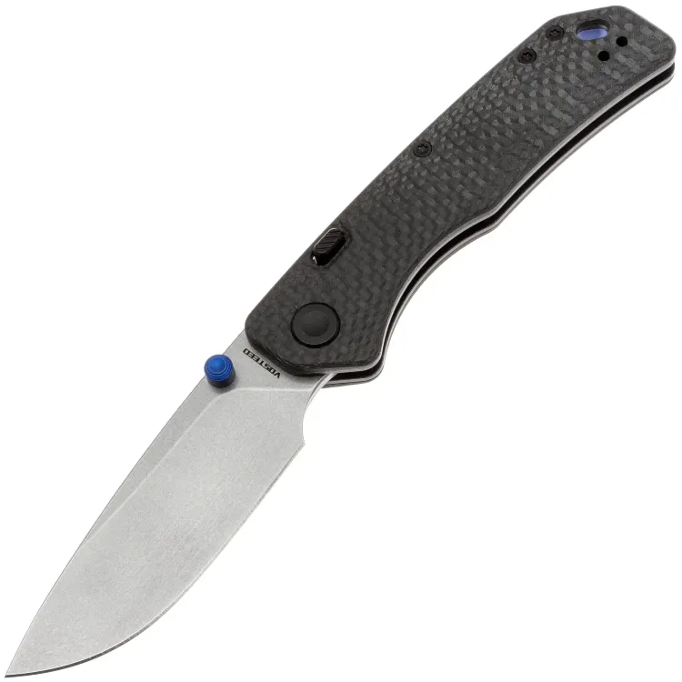 Нож Vosteed Marten 330 stonewash сталь 154CM рукоять Black Carbon Fiber