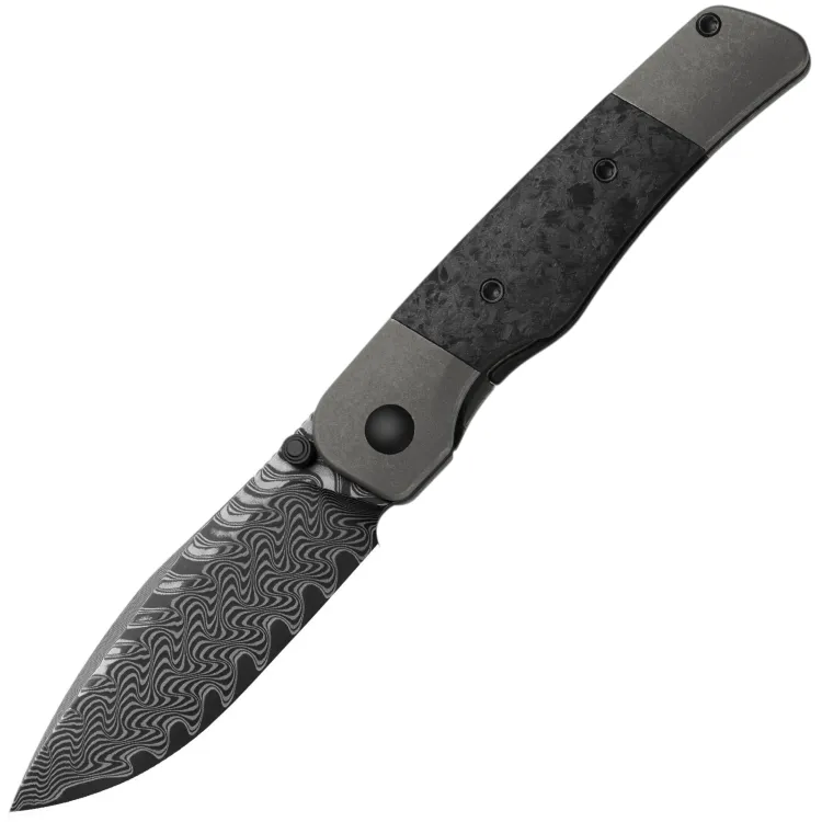 Нож Kizer Coywolf сталь Damascus рукоять Titanium/Carbon Fiber