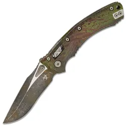 Нож Microtech Amphibian Outbreak Ram-Lok black сталь M390MK рукоять Aluminium (137RL-1FLOBS)