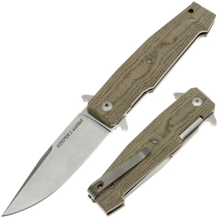 Нож Viper Keeper 2 stonewash сталь Elmax рукоять Green canvas micarta (V6000CG)