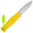 Нож 7 Ножей Колибри Гибрид конвекс сталь N690 рукоять Yellow G10