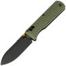 Нож Vosteed Vombat Drop point blackwash сталь M390 рукоять Olive Green Aluminum