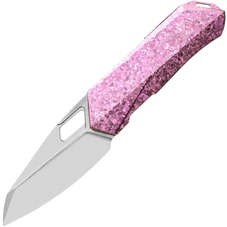 Нож Remette Woodpecker сталь M390 рукоять Pink Crystal Titanium (RTWP-IP)