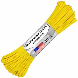 Паракорд Atwoodrope 550 Parachute Cord yellow 30м (США)