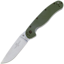 Нож Ontario RAT-1 stonewash сталь AUS-8 рукоять Green GRN (8880GR)