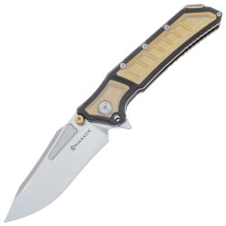 Нож Maxace Hephaestus satin cталь CPM-3V рукоять Black/Gold Titanium