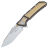 Нож Maxace Hephaestus satin cталь CPM-3V рукоять Black/Gold Titanium