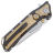 Нож Maxace Hephaestus satin cталь CPM-3V рукоять Black/Gold Titanium