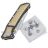Нож Maxace Hephaestus satin cталь CPM-3V рукоять Black/Gold Titanium