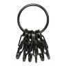 Брелок Nite Ize Key Ring c металлическими карабинами черный (KRGS-01-R3)