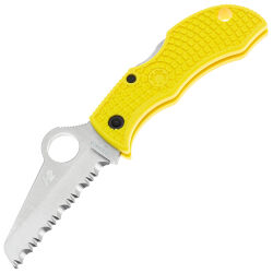 Нож Spyderco Manbug Salt Serrated сталь H-2 рукоять Yellow FRN (MYLS)