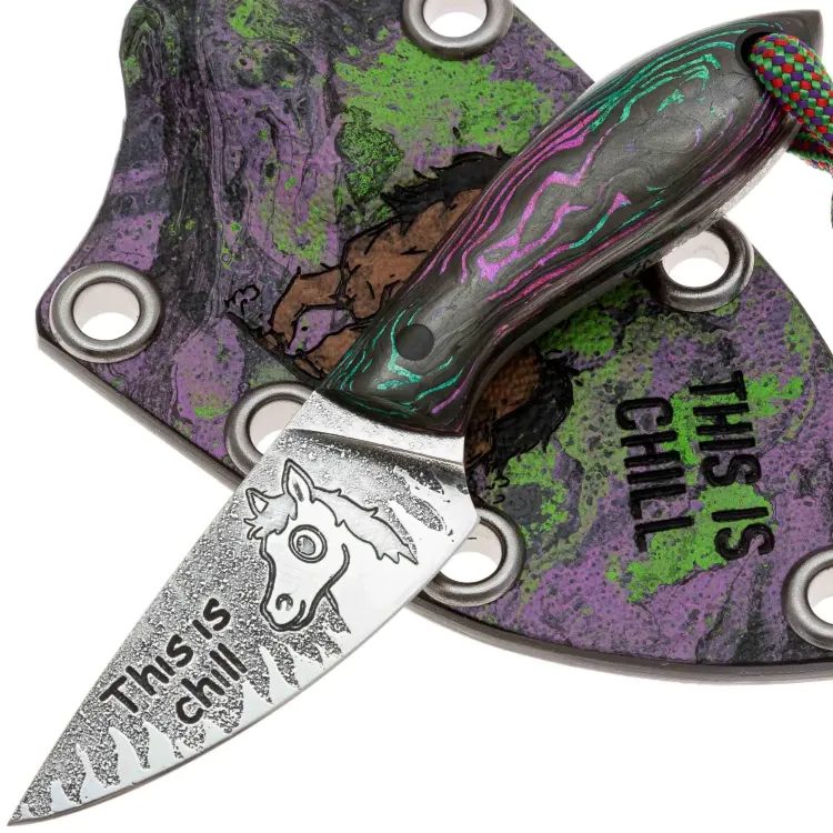Нож Волчий Век МикроМасичька Custom This Is Chill Ed. сталь 95Х18 WA рукоять авторский карбон