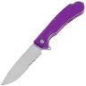 Нож Daggerr Wocket DL stonewash serrated сталь 8Cr14MoV рукоять Purple FRN