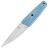 Нож Owl Knife Tyto XS Miss Owl сталь N690 рукоять микарта Джинс голубая