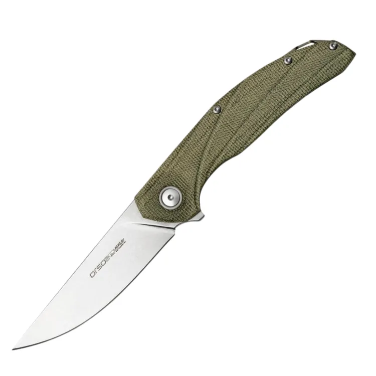 Нож Viper Orso 2 stonewash сталь LO-QPM20-4 рукоять Green canvas micarta (V5998CG)