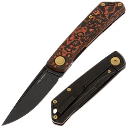 Нож Real Steel Luna Boost blackwash сталь N690 рукоять Ti/Lava Flow FatCarbon (7072FC10)