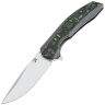 Нож Kansept Accipiter stonewash сталь S35VN рукоять Titanium/Green Carbon Fiber