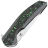 Нож Kansept Accipiter stonewash сталь S35VN рукоять Titanium/Green Carbon Fiber