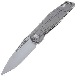 Нож Arkona Buran beadblast сталь M390 рукоять Grey Titanium