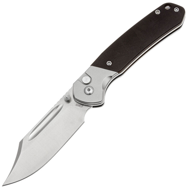 Нож CJRB Pyrite Bowie sandpolish сталь AR-RPM9 рукоять Ebony wood (J1942-EBN)