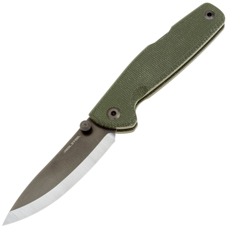 Нож Real Steel Yak Scandi сталь 14C28N рукоять Green Micarta (7871GM)