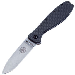 Нож ESEE Zancudo Stonewash сталь D2 рукоять Carbon Fiber (BRKR2CF)