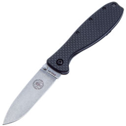 Нож ESEE Zancudo Stonewash сталь D2 рукоять Carbon Fiber (BRKR2CF) (Нож ESEE Zancudo BRKR2CF складной cталь D2 рук. карбон)
