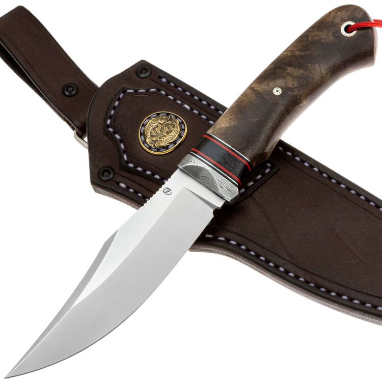 Нож Балем сталь M398 рукоять дамаск Decorum/кап берёзы (Дедюхин Г.)