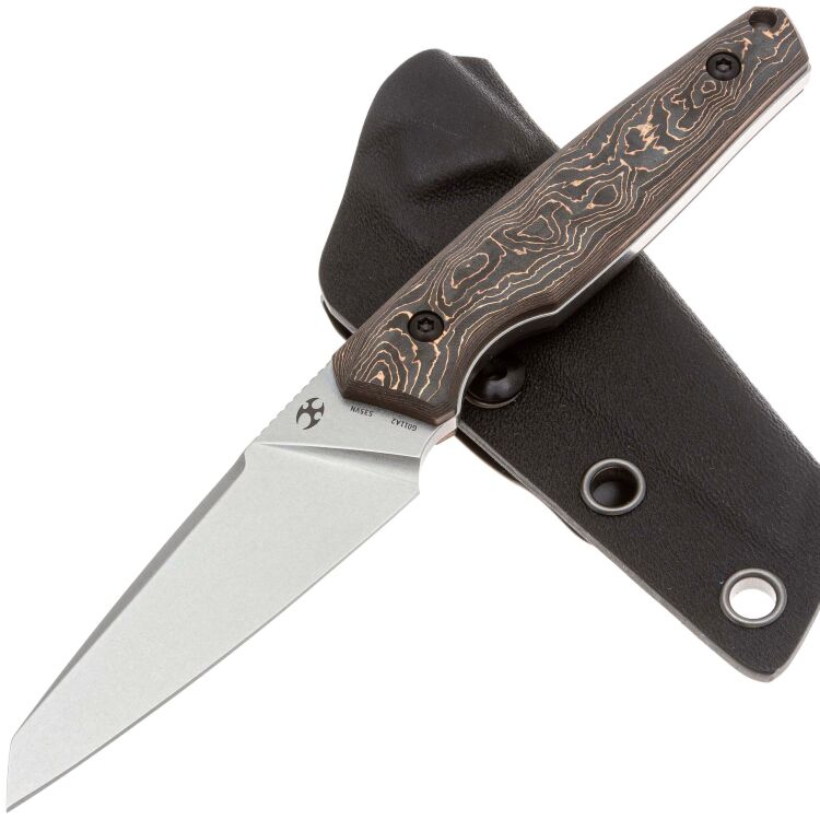 Нож Kansept Parr stonewash сталь S35VN рукоять Copper Carbon Fiber
