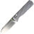 Нож Vosteed Vombat Drop point satin сталь M390 рукоять Gray Aluminum