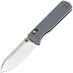Нож Vosteed Vombat Drop point satin сталь M390 рукоять Gray Aluminum