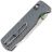 Нож Vosteed Vombat Drop point satin сталь M390 рукоять Gray Aluminum