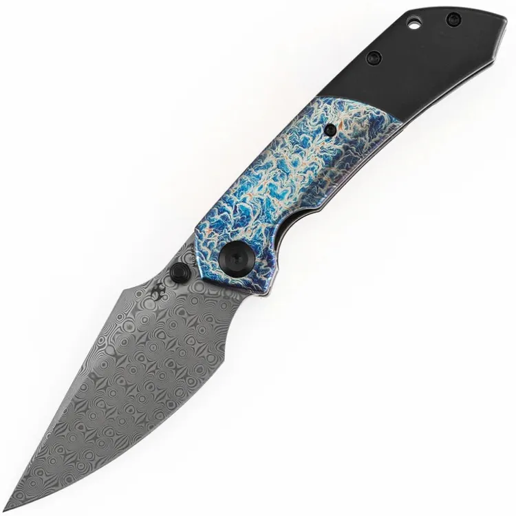 Нож Kansept Fenrir сталь Damascus рукоять Lightning Strike/Blackwash Titanium