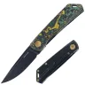 Нож Real Steel Luna Boost blackwash сталь N690 рукоять Ti/Toxic Storm FatCarbon (7072FC8)